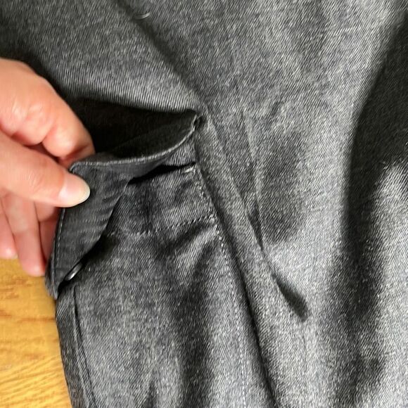 Club Monaco Womens Wool Cargo Pants Full Length Charcoal Size 30 - Picture 8 of 15